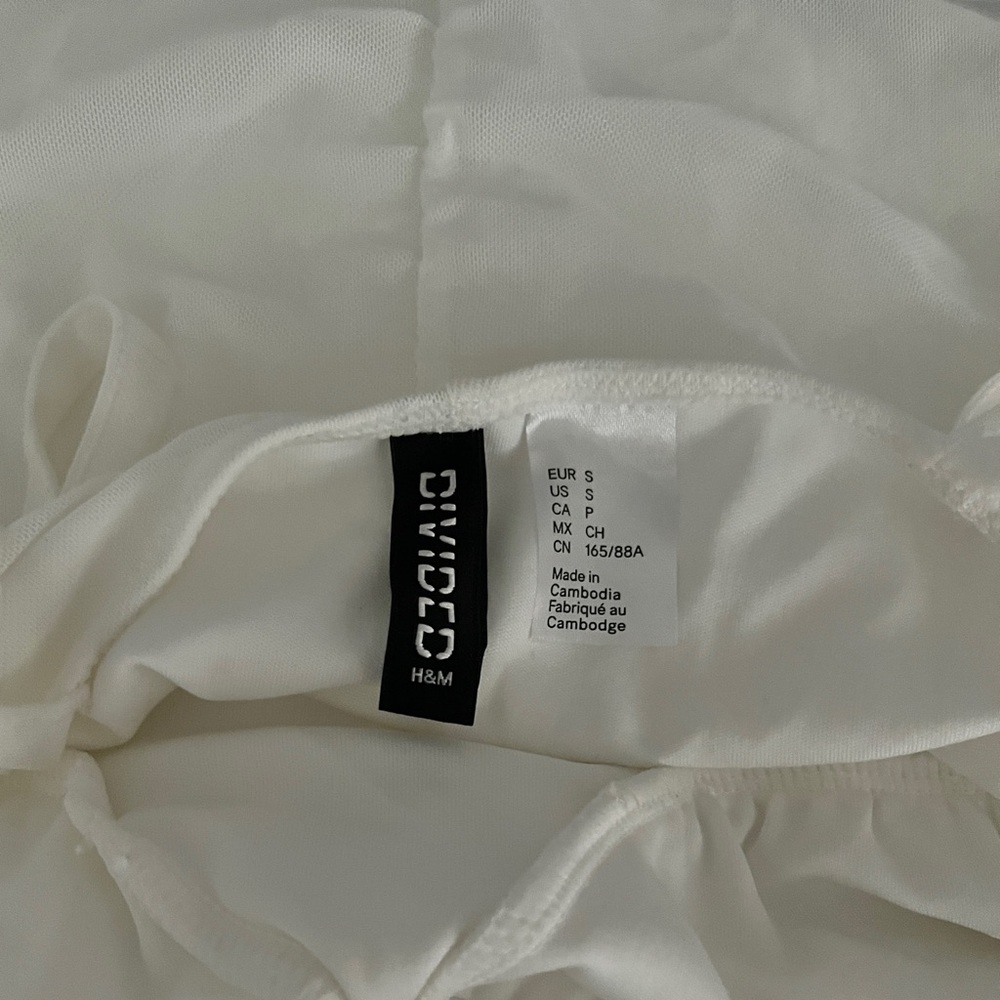H&M White Ruched Midi Dress - Picture 3 of 3